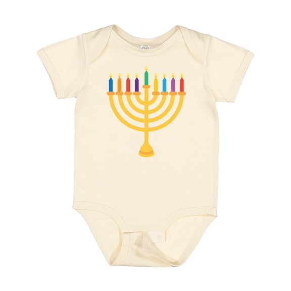 Inktastic Hanukkah Menorah Candles Boys or Girls Baby Bodysuit