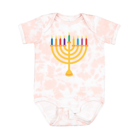 Inktastic Hanukkah Menorah Candles Boys or Girls Baby Bodysuit
