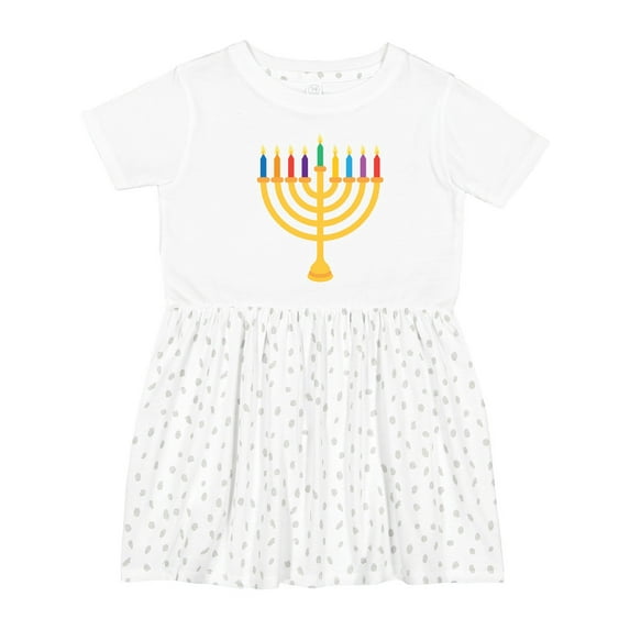 Inktastic Hanukkah Menorah Candles Girls Toddler Dress