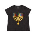 thumbnail image 1 of Inktastic Hanukkah Menorah Candles Women's Plus Size T-Shirt, 1 of 5