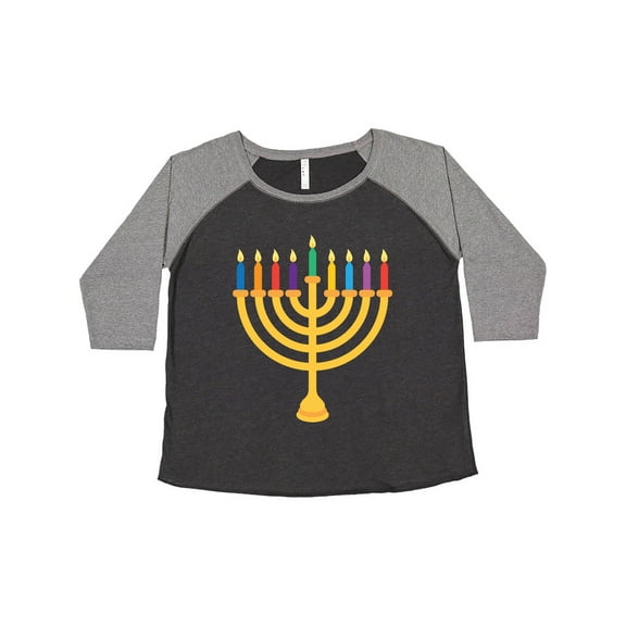 Inktastic Hanukkah Menorah Candles Women's Plus Size T-Shirt