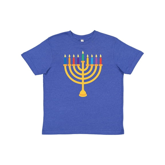 Inktastic Hanukkah Menorah Candles Youth T-Shirt