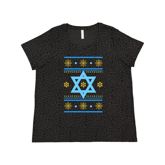Inktastic Hanukkah Ugly Sweater Women's Plus Size T-Shirt