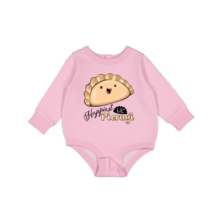 Inktastic Happiest Lil' Pierogi Baby Fleece Bodysuit