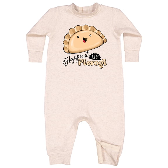 Inktastic Happiest Lil' Pierogi Baby Fleece Romper