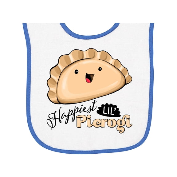 Inktastic Happiest Lil' Pierogi Baby Terry Cloth Bib