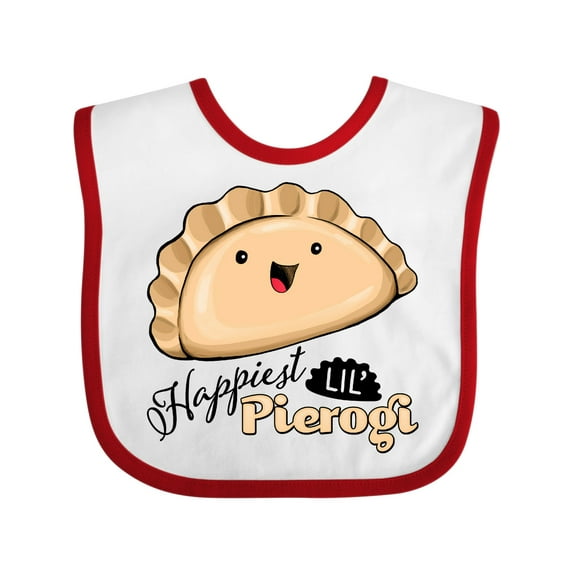 Inktastic Happiest Lil' Pierogi Boys or Girls Baby Bib