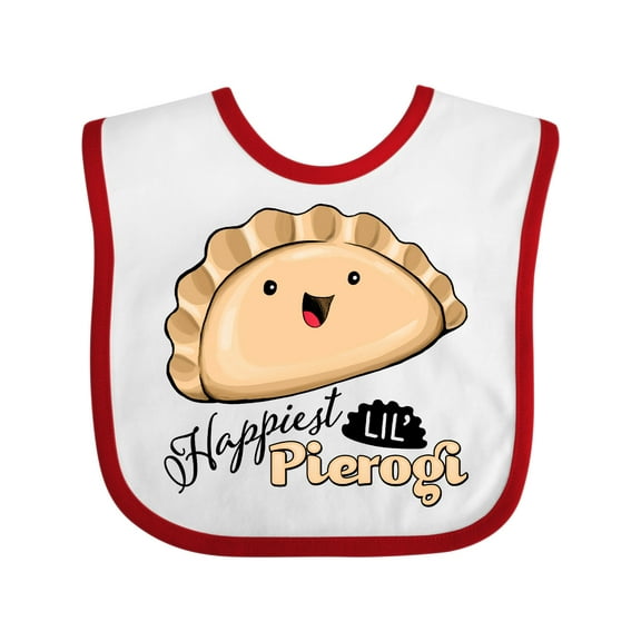 Inktastic Happiest Lil' Pierogi Boys or Girls Baby Bib
