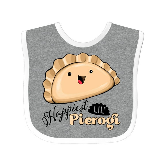 Inktastic Happiest Lil' Pierogi Boys or Girls Baby Bib