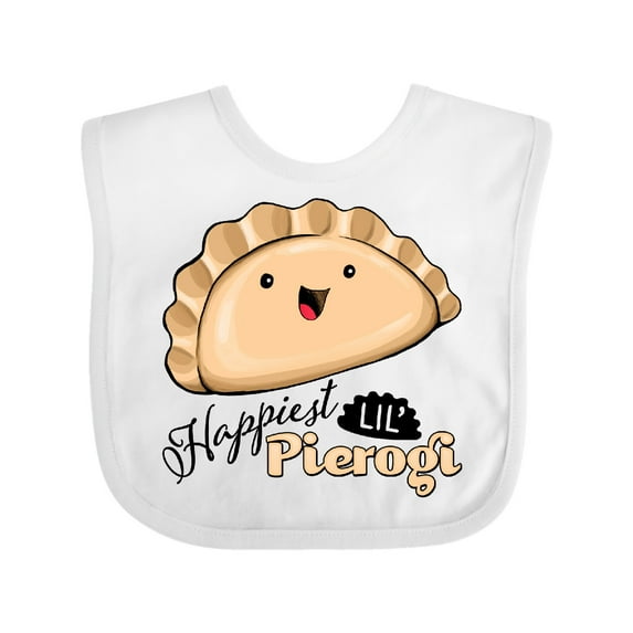 Inktastic Happiest Lil' Pierogi Boys or Girls Baby Bib