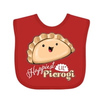 Inktastic Happiest Lil' Pierogi Boys or Girls Baby Bib