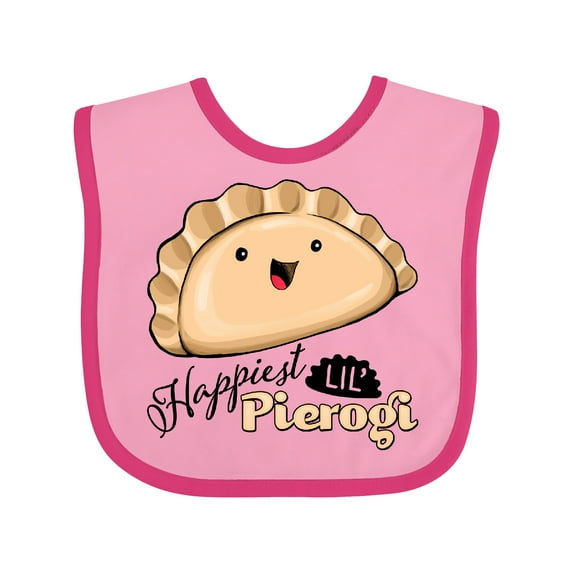 Inktastic Happiest Lil' Pierogi Boys or Girls Baby Bib