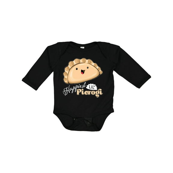 Inktastic Happiest Lil' Pierogi Boys or Girls Long Sleeve Baby Bodysuit