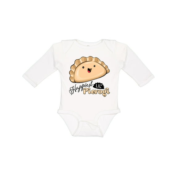 Inktastic Happiest Lil' Pierogi Boys or Girls Long Sleeve Baby Bodysuit