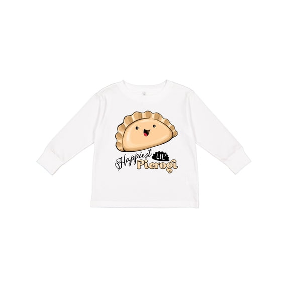 Inktastic Happiest Lil' Pierogi Boys or Girls Long Sleeve Toddler T-Shirt