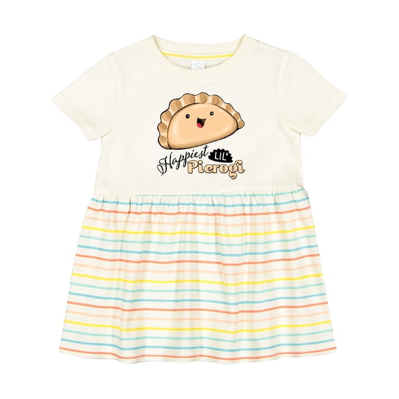 Inktastic Happiest Lil' Pierogi Girls Baby Dress