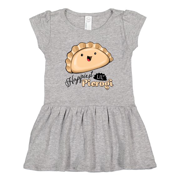 Inktastic Happiest Lil' Pierogi Girls Toddler Dress