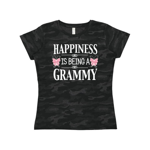 Inktastic Happiness is Being a Grammy with Butterflies Women's T-Shirt