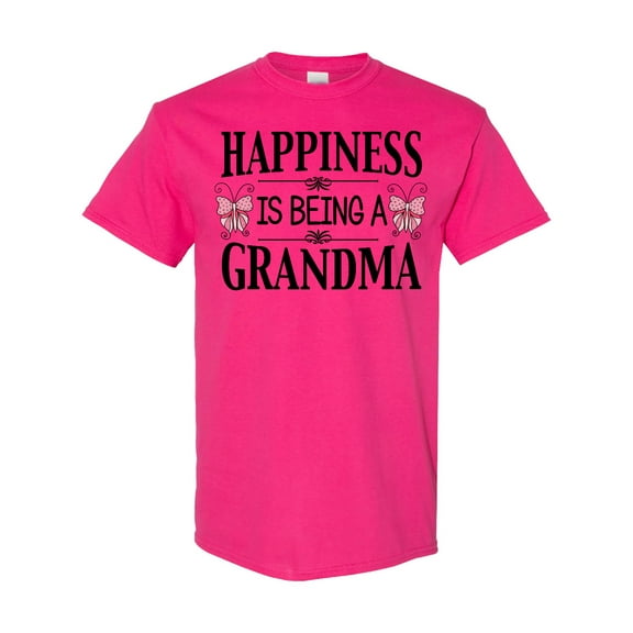 Inktastic Happiness is Being a Grandma with Butterflies T-Shirt