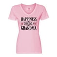 thumbnail image 1 of Inktastic Happiness is Being a Grandma with Butterflies Women's V-Neck T-Shirt, 1 of 5