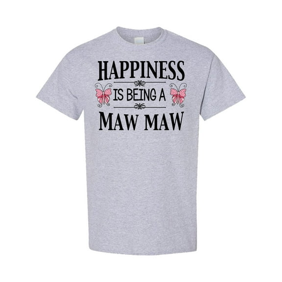 Inktastic Happiness is Being a Maw Maw with Butterflies T-Shirt