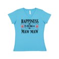 thumbnail image 1 of Inktastic Happiness is Being a Maw Maw with Butterflies Women's V-Neck T-Shirt, 1 of 5
