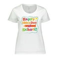 thumbnail image 1 of Inktastic Happy 100th Day of School Women's Plus Size T-Shirt, 1 of 5