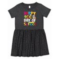 thumbnail image 1 of Inktastic Happy 100th Days of School Girls Toddler Dress, 1 of 5