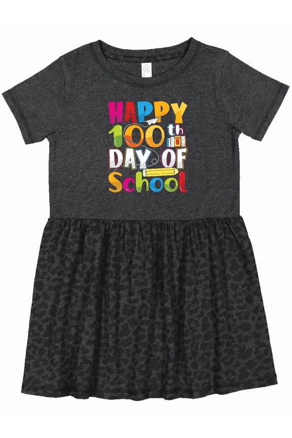 Happy 100th Days of School Girls Toddler Dress