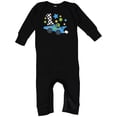 thumbnail image 1 of Inktastic Happy 1st Birthday Blue Racing Car Baby Romper Coveralls, 1 of 4