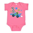 thumbnail image 1 of Inktastic Happy 1st Birthday Blue Racing Car Boys or Girls Baby Bodysuit, 1 of 5