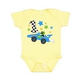 thumbnail image 1 of Inktastic Happy 1st Birthday Blue Racing Car Boys or Girls Baby Bodysuit, 1 of 5