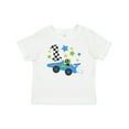 thumbnail image 1 of Inktastic Happy 1st Birthday Blue Racing Car Boys or Girls Baby T-Shirt, 1 of 5