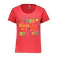 thumbnail image 1 of Inktastic Happy 1st Day of School Women's Plus Size T-Shirt, 1 of 5