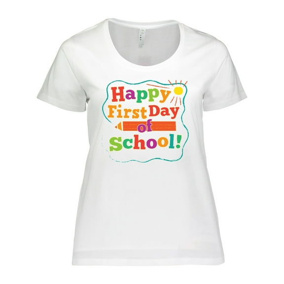 Inktastic Happy 1st Day of School Women's Plus Size T-Shirt