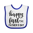 thumbnail image 1 of Inktastic Happy 1st Father's Day Design Boys or Girls Baby Bib, 1 of 4