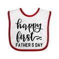 thumbnail image 1 of Inktastic Happy 1st Father's Day Design Boys or Girls Baby Bib, 1 of 4