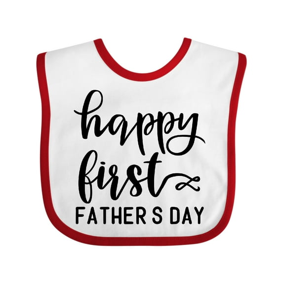 Inktastic Happy 1st Father's Day Design Boys or Girls Baby Bib