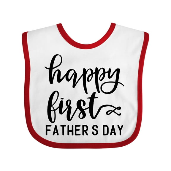 Inktastic Happy 1st Father's Day Design Boys or Girls Baby Bib