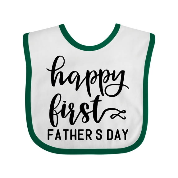 Inktastic Happy 1st Father's Day Design Boys or Girls Baby Bib