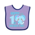 thumbnail image 1 of Inktastic Happy 1st Fathers Day with Elephant Girls Baby Bib, 1 of 4