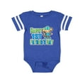 thumbnail image 1 of Inktastic Happy 1st Fathers Day with Monkey in Blue Boys Baby Bodysuit, 1 of 5