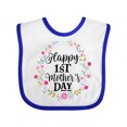 thumbnail image 1 of Inktastic Happy 1st Mothers Day Girls Girls Baby Bib, 1 of 4