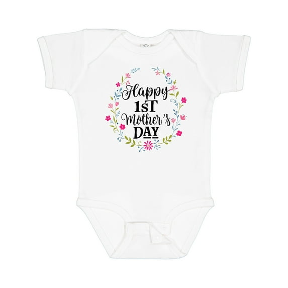 Inktastic Happy 1st Mothers Day Girls Girls Baby Bodysuit