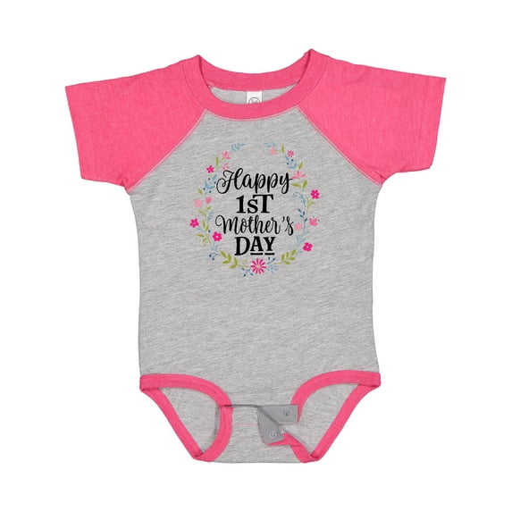 Inktastic Happy 1st Mothers Day Girls Girls Baby Bodysuit
