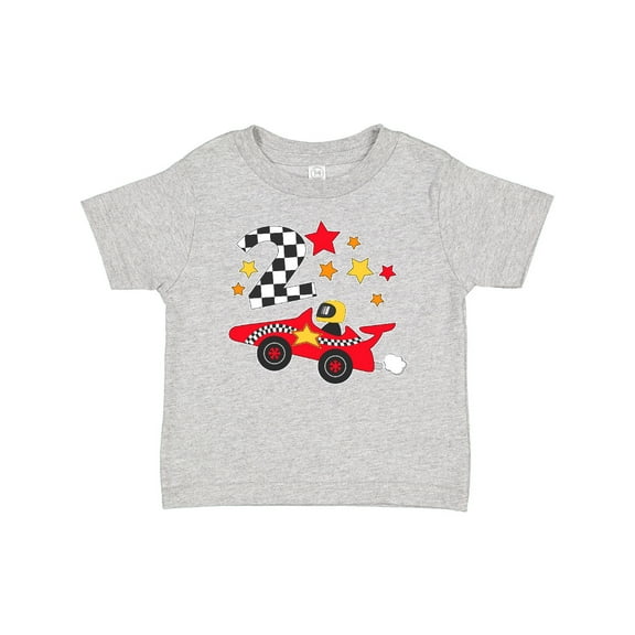 Inktastic Happy 2nd Birthday Red Racing Car Boys or Girls Baby T-Shirt