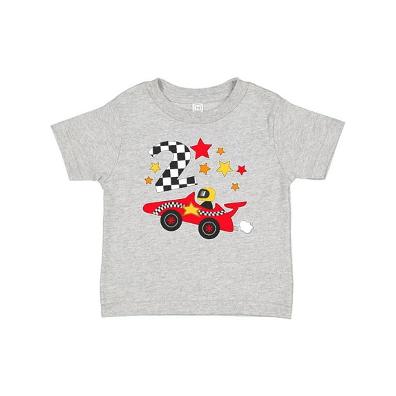 Inktastic Happy 2nd Birthday Red Racing Car Boys or Girls Baby T-Shirt