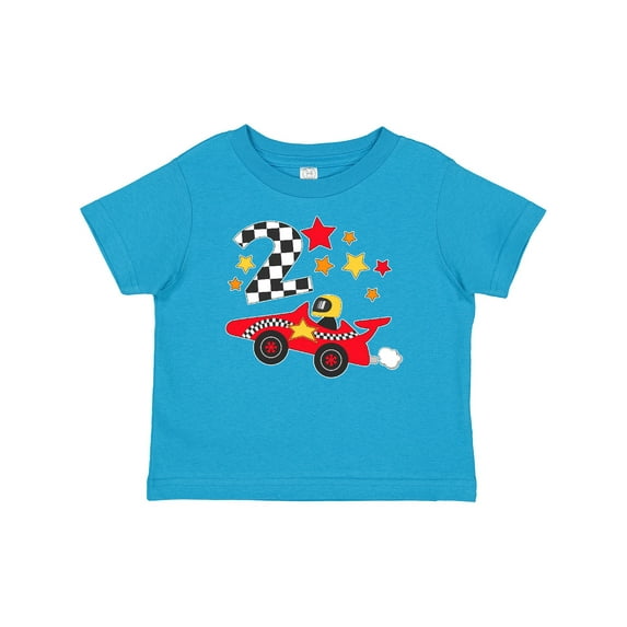 Inktastic Happy 2nd Birthday Red Racing Car Boys or Girls Baby T-Shirt