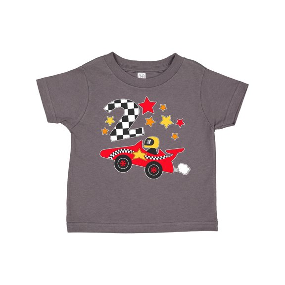 Inktastic Happy 2nd Birthday Red Racing Car Boys or Girls Toddler T-Shirt
