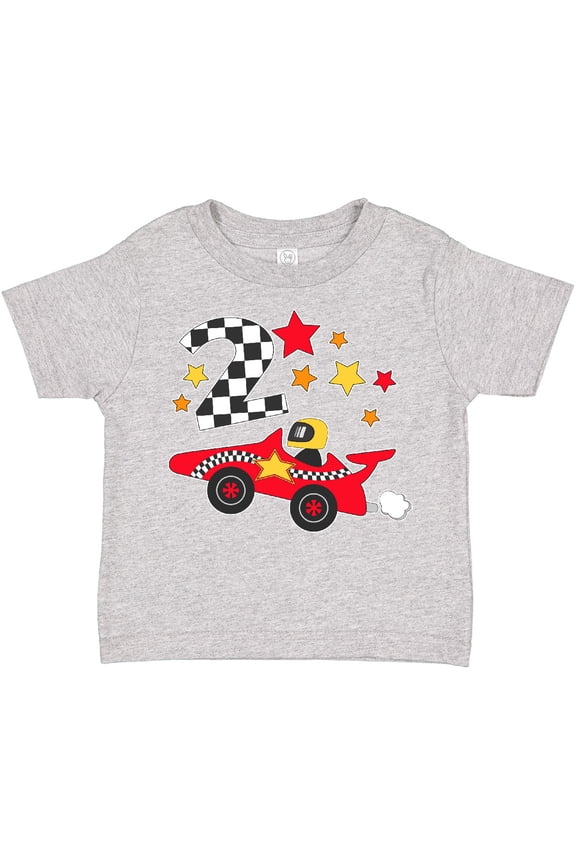 Happy 2nd Birthday Red Racing Car Boys or Girls Toddler T-Shirt